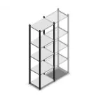 Fachbodenregal Medium Duty 2000x550x400mm (hxbxt) 5 Ebenen anthrazit Anfangsregal