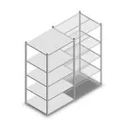 Fachbodenregal Light Duty 2000x1000x800 mm (hxbxt) 5 Ebenen Anfangsregal