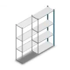 Fachbodenregal Medium Duty 2000x1000x400 mm (hxbxt) 4 Ebenen blau Anbauregal