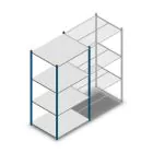 Fachbodenregal Medium Duty 2000x1000x800 mm (hxbxt) 4 Ebenen blau Anfangsregal