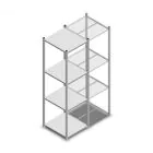 Fachbodenregal Medium Duty 2000x550x600 mm (hxbxt) 4 Ebenen verzinkt Anfangsregal