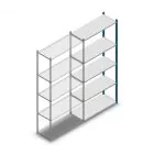 Fachbodenregal Medium Duty 2200x1000x400 mm (hxbxt) 5 Ebenen blau Anbauregal