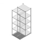 Fachbodenregal Medium Duty 2200x550x800 mm (hxbxt) 5 Ebenen verzinkt Anbauregal