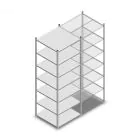 Fachbodenregal Medium Duty 3000x850x800 mm (hxbxt) 7 Ebenen verzinkt Anfangsregal