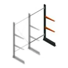 Leichtes Kragarmregal einseitig 2000x1000x600 mm (hxbxt) 2 Ebenen Anbauregal