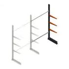 Leichtes einseitiges Kragarmregal 2500x1500x600 mm (hxbxt) 3 Ebenen Anbauregal