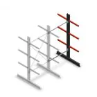 Mittleres Kragarmregal doppelseitig 2500x1250x600 mm (hxbxt) 3 Ebenen Anbauregal