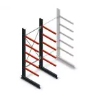Mittleres Kragarmregal einseitig 2500x1000x800 mm (hxbxt) 5 Ebenen Anfangsregal