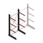 Mittleres Kragarmregal einseitig 2500x1250x800 mm (hxbxt) 3 Ebenen Anfangsregal