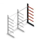 Mittleres Kragarmregal einseitig 2500x1500x800 mm (hxbxt) 5 Ebenen Anbauregal