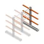 Mittleres Kragarmregal IT doppelseitig 1990x1000x800 mm (hxbxt) 3 Ebenen Anbauregal