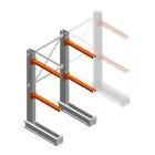 Mittleres Kragarmregal IT einseitig 1990x1000x800 mm (hxbxt) 2 Ebenen Anfangsregal