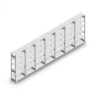 Vorteilsreihe Schwerlast-Fachbodenregal 2500x7000x400 mm (hxbxt) 6 Ebenen 150 kg