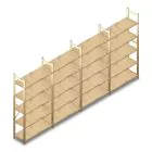 Vorteilsreihe Holzfachbodenregal BT Combi 2080x4030x370 mm (hxbxt) 5 Ebenen