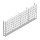 Vorteilsreihe gebrauchte Fachbodenregal Metalsistem 1975x4950x400 mm (hxbxt) 6 Ebenen