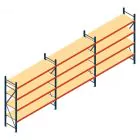Vorteilsreihe Weitspannregal AR 2000x5758x600 mm (hxbxt) 4 Ebenen blau
