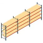 Vorteilsreihe Weitspannregal AR 2000x6958x800 mm (hxbxt) 4 Ebenen blau
