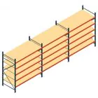 Vorteilsreihe Weitspannregal AR 2500x5758x1000 mm (hxbxt) 5 Ebenen blau mit vormontierten Rahmen