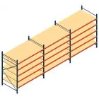 Vorteilsreihe Weitspannregal AR 2500x5758x1200 mm (hxbxt) 5 Ebenen blau