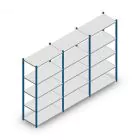 Vorteilsreihe Fachbodenregal Medium Duty 2000x3000x500 mm (hxbxt) 5 Ebenen blau