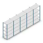 Vorteilsreihe Fachbodenregal Mittellast 2000x5000x600 mm (hxbxt) 5 Ebenen blau