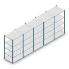 Vorteilsreihe Fachbodenregal Mittelstark 2000x5000x800 mm (hxbxt) 5 Ebenen blau