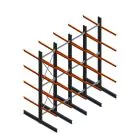 Vorteilsreihe schweres Kragarmregal doppelseitig 5000x4900x1200mm (hxbxt) 4 Ebenen