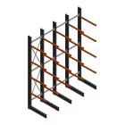 Vorteilsreihe Schweres Kragarmregal einseitig 5000x4100x1200mm (hxbxt) 4 Ebenen