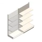Wandregal Tego 1800x1000x470 mm (hxbxt) 4 Ebenen RAL9001 Anbauregal
