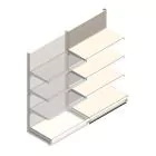 Wandregal Tego 1800x1000x570 mm (hxbxt) 4 Ebenen RAL9001 Anbauregal