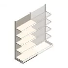 Wandregal Tego 2200x1000x470 mm (hxbxt) 5 Ebenen RAL9001 Anfangsregal
