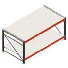 Werkbank Weitspannregal zweilagig Anfangsregal 1965x1000x900 mm (LxBxH) Rahmen nicht vormontiert