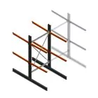 Schweres Kragarmregal doppelseitig 3000x1500x1200mm (hxbxt) 2 Ebenen Anfangsregal