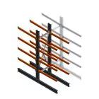 Schweres Kragarmregal beidseitig 3000x800x1200mm (hxbxt) 4 Ebenen Anfangsregal