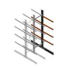 Schweres Kragarmregal doppelseitig 4000x1000x1200mm (hxbxt) 4 Ebenen Anbauregal