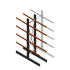 Schweres Kragarmregal doppelseitig 4000x800x1200mm (hxbxt) 4 Ebenen Anfangsregal