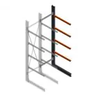 Schweres Kragarmregal einseitig 4000x1000x1200mm (hxbxt) 4 Ebenen Anbauregal