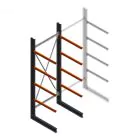 Schweres Kragarmregal einseitig 4000x1500x1200mm (hxbxt) 4 Ebenen Anfangsregal
