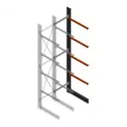 Schweres Kragarmregal einseitig 5000x1000x1200mm (hxbxt) 4 Ebenen Anbauregal