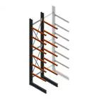 Schweres Kragarmregal einseitig 5000x1000x1200mm (hxbxt) 6 Ebenen Anfangsregal