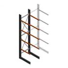 Schweres Kragarmregal einseitig 5000x1200x1200mm (hxbxt) 4 Ebenen Anfangsregal