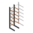 Schweres Kragarmregal einseitig 5000x1200x1200mm (hxbxt) 5 Ebenen Anfangsregal