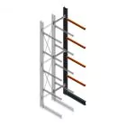 Schweres Kragarmregal einseitig 5000x800x1200mm (hxbxt) 4 Ebenen Anbauregal