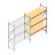 Weitspannregal AR 2000x1850x600 mm (hxbxt) 3 Ebenen verzinkt Anbauregal