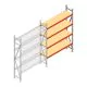 Weitspannregal AR 2500x1850x500 mm (hxbxt) 4 Ebenen verzinkt Anbauregal