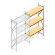 Weitspannregal AR 3000x1610x600 mm (hxbxt) 3 Ebenen verzinkt Anbauregal