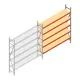 Weitspannregal AR 2500x2010x500 mm (hxbxt) 5 Ebenen verzinkt Anbauregal