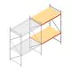 Weitspannregal AR 3000x2010x1200 mm (hxbxt) 2 Ebenen verzinkt Anbauregal