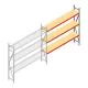 Weitspannregal AR 2000x2700x400 mm (hxbxt) 3 Ebenen verzinkt Anbauregal