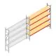 Weitspannregal AR 2500x2700x500 mm (hxbxt) 4 Ebenen verzinkt Anbauregal